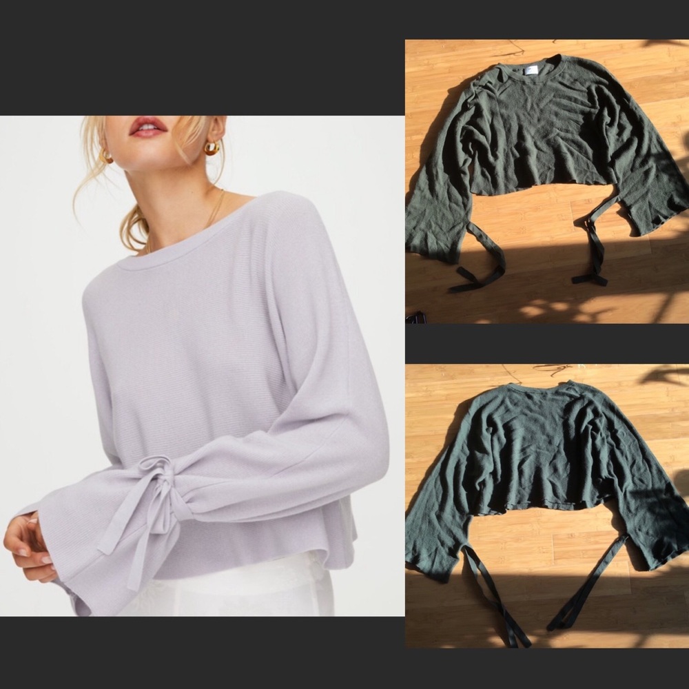 Aritzia Wilfred Army Green Emmy Sweater